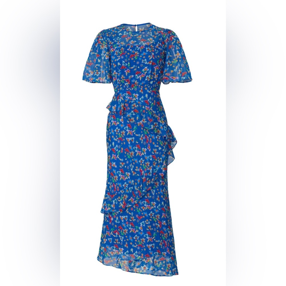 SALONI Blue Floral Maxi Dress